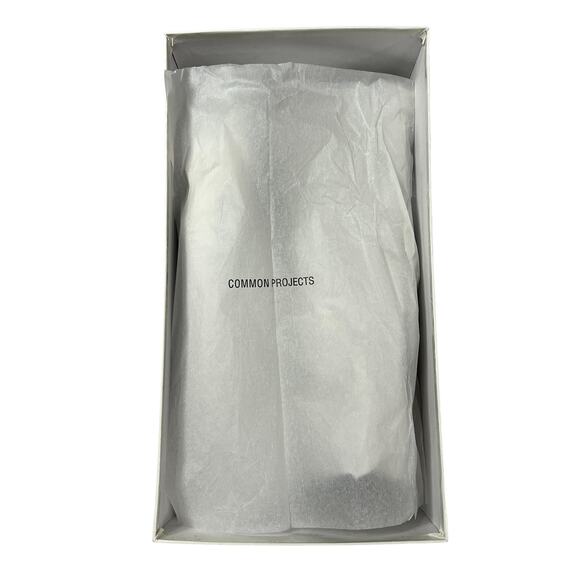 NEW COMMON PROJECTS Four Hole Low Sneakers Black Leather EU 42 US 9 Shoes ITALY - Picture 12 of 13